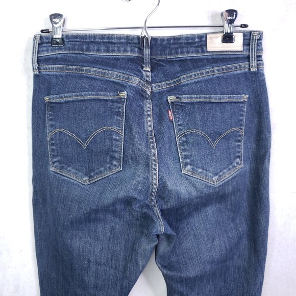 Levi's Women's 29 W 30 Ins Skinny Leg Mid Rise Stretch Denim Jeans Medium Wash - Picture 9 of 10